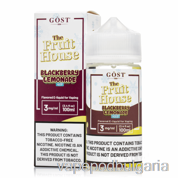 Vape 10000 Дръпки Iced Blackberry Lemonade - The Fruit House - Gost Vapor - 100ml 0mg